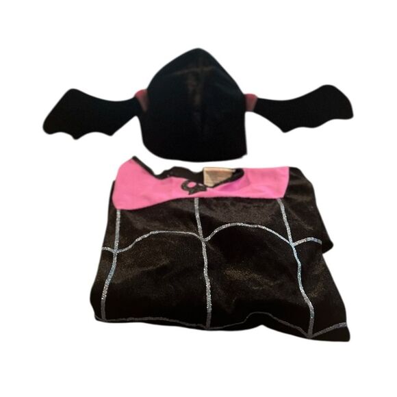 🦇 Disney Vampirina Girls Halloween Costume Dress – Black & Pink Spiderweb - Picture 3 of 5